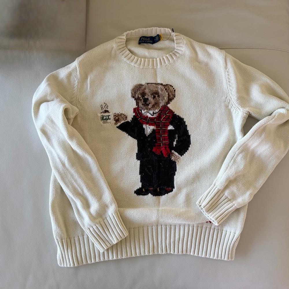 Polo Ralph Lauren Ralph the Bear Cotton Knit Sweater-